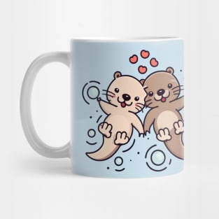 Significant Otters Otters Holding Hands Mug